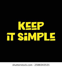 keep it simple text on black background.