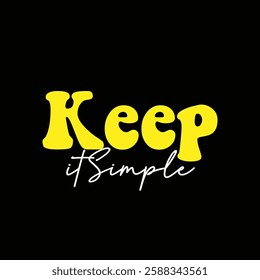 keep it simple text on black background.