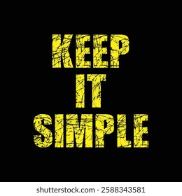 keep it simple text on black background.