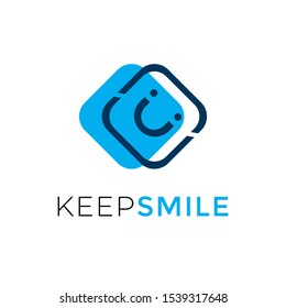 keep smile concept logo template