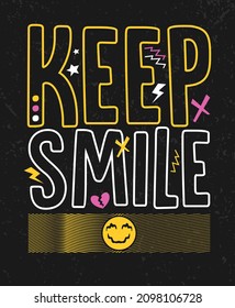 Keep smile typography poster concepts