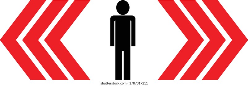 Keep Social Distance logo icon or symbol