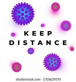 Keep social distance in public society people banner. Coronavirus COVID-19 epidemic outbreak spreading preventive measures banner square design. Steps to protect yourself vector eps illustration