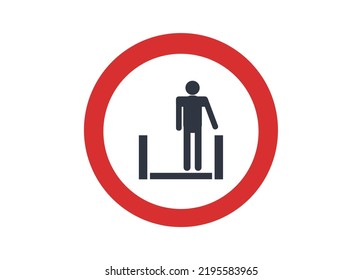 Mantenga un agarre constante en el pasamanos. Icono de signo del escalador.
