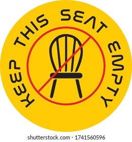 Keep this seat empty, don't sit here