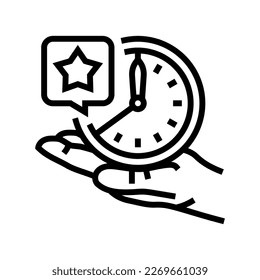 keep time line icon vector. keep time sign. isolated contour symbol black illustration