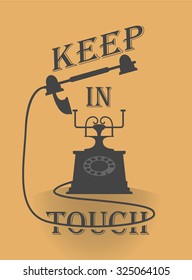 Keep in touch quote design