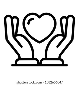 Keep true love icon. Outline keep true love vector icon for web design isolated on white background