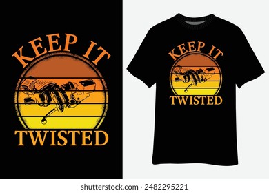 Keep It Twisted Vintage Motorcycle T-Shirt Design