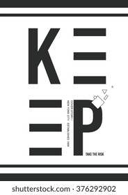 keep type slogan for clothing