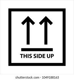 Keep Up, Up Arrow, Package Handling Label Icon Vector Art Illustration