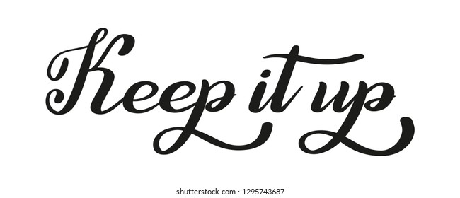 Keep Isolated Hand Lettering Traditional Calligraphic Stock Vector 