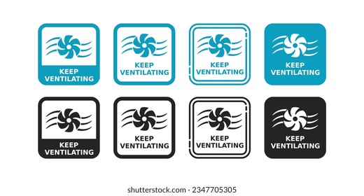 Belüftung Logo-Design beibehalten. Geeignet für Informationen und Produktetiketten