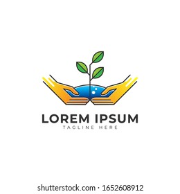 Keep Water Plants Logo Vector Icon Illustration