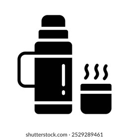 ¡Mantén tus aventuras calientes con nuestro ícono del Vector Thermos!