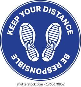 keep your distance be responsible sticker 