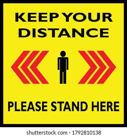 Keep your distance icon symbol