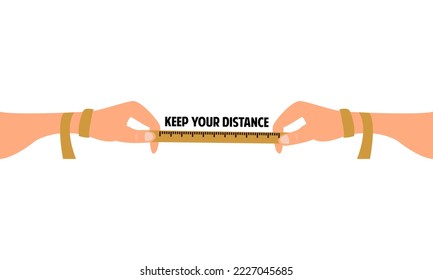 keep your distance. from people who will never admit they are wrong. and try to make its all your fault. vector illustration