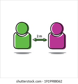 keep your distance to prevent transmission of covid19