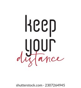 keep your distance sign. vector icon