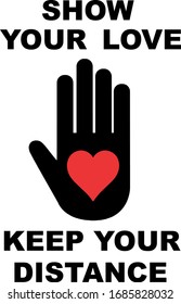 Keep your Distance Social Distancing Vector Design