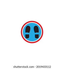 Keep your distance. Social preventive measure for coronavirus prevention. Warning sign with person icon