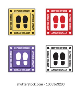 keep your distance square sets vector eps