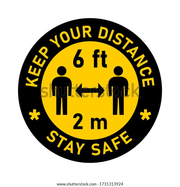 Keep Your Distance Stay Safe Social Stock Vector (Royalty Free) 1731313924