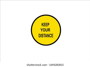 keep your distance vectoral design