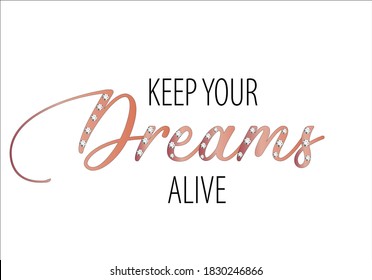 keep your dreams with crystal strass
