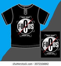 keep your focus slogan typography graphic design for print,t shirt,art illustration,vintage,vector