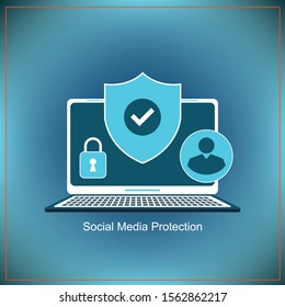 Keep your information and passwords private online, cyber security icon