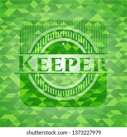 Keeper green mosaic emblem