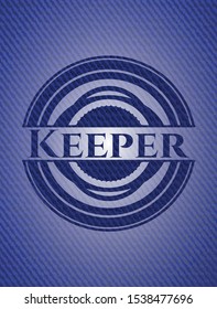 Keeper with jean texture. Vector Illustration. Detailed.