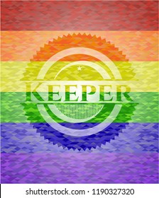 Keeper lgbt colors emblem 