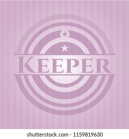 Keeper retro pink emblem