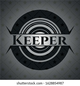Keeper retro style black emblem. Vector Illustration. Detailed.
