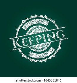 Keeping chalk emblem. Vector Illustration. Detailed.