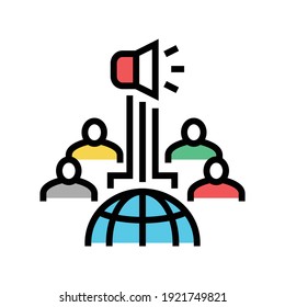 keeping communication color icon vector. keeping communication sign. isolated symbol illustration