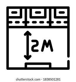 keeping distance line icon vector. keeping distance sign. isolated contour symbol black illustration