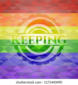 Keeping lgbt colors emblem 