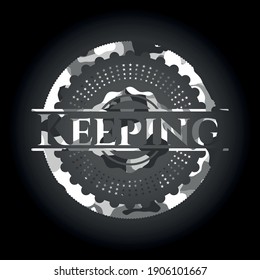 Keeping on grey camouflage pattern 