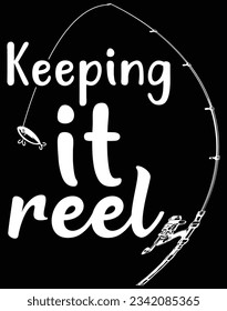 Keeping it reel EPS file for cutting machine. You can edit and print this vector art with EPS editor.