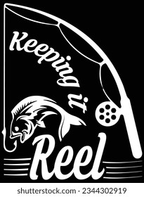 Keeping it reel EPS file for cutting machine. You can edit and print this vector art with EPS editor.