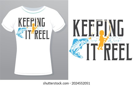 Keeping IT Reel Royalty-Free T-Shirt Design Template