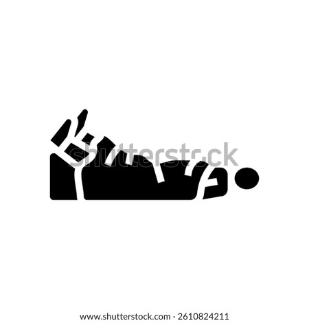 keeping the victim warm first aid glyph icon vector. keeping the victim warm first aid sign. isolated symbol illustration