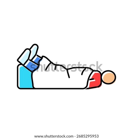keeping the victim warm first aid color icon vector. keeping the victim warm first aid sign. isolated symbol illustration