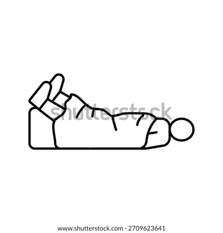 keeping the victim warm first aid line icon vector. keeping the victim warm first aid sign. isolated contour symbol black illustration