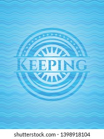Keeping water wave emblem background. Vector Illustration. Detailed.