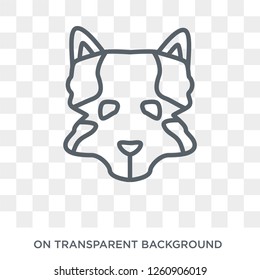 Keeshond dog icon. Trendy flat vector Keeshond dog icon on transparent background from dogs collection. High quality filled Keeshond dog symbol use for web and mobile